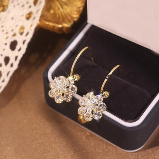 Flower Short Earrings Sweet Fashion