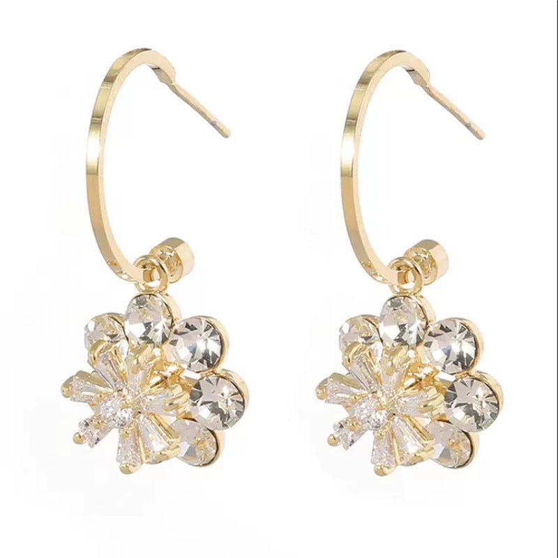 Flower Short Earrings Sweet Fashion