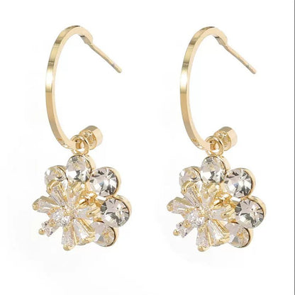 Flower Short Earrings Sweet Fashion